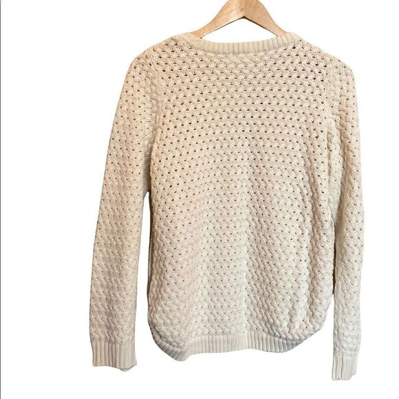 Venus Cream Cableknit Sweater Button Detail Medium - Picture 5 of 5